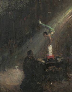 The Acrobat by Cyrus Cincinatto Cuneo Oil Painting