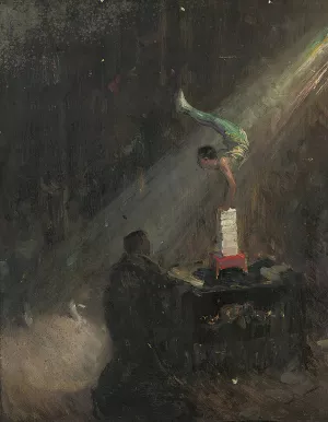 The Acrobat by Cyrus Cincinatto Cuneo Oil Painting