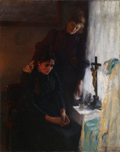 Mother's Sorrow  by Dagmar Furuhjelm - Hand-Painted Oil Painting Reproduction