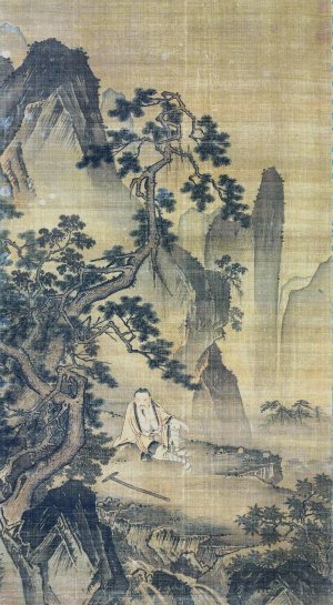 The Hermit Xu You Resting by a Stream by Dai Jin Oil Painting