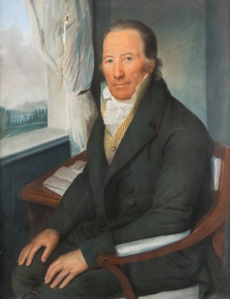 Main Product Photo of Portrait Of A Sitting Man Near A Window Painting by Daniel Caffe