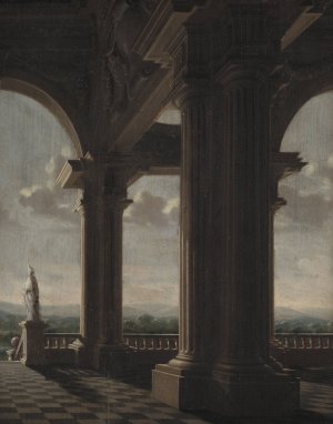 Architecture Piece by Daniel De Blieck Oil Painting