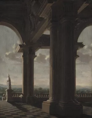 Architecture Piece by Daniel De Blieck Oil Painting