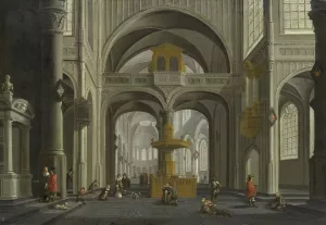 Church Interior by Daniel De Blieck Oil Painting