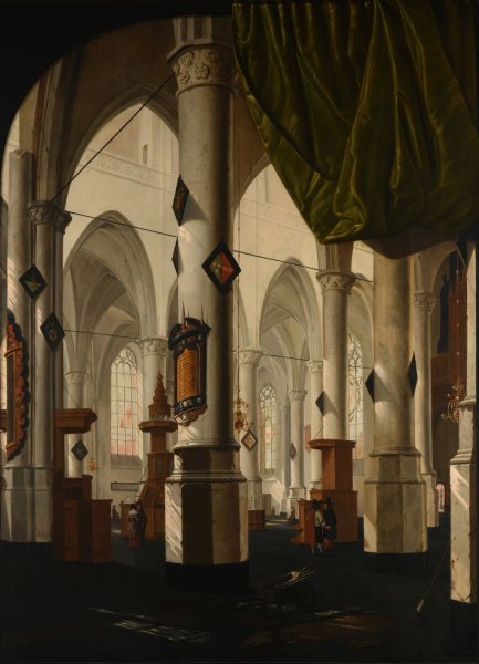 Interieur d'eglise  by Daniel De Blieck - Hand-Painted Oil Painting Reproduction