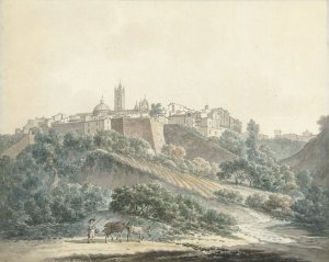 Gezicht op Siena by Daniel Dupre Oil Painting
