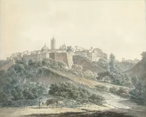 Gezicht op Siena Oil painting by Daniel Dupre