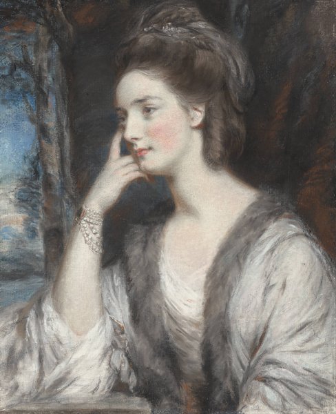 Charlotte, Lady Watkin Williams-Wynn  by Daniel Gardner - Hand-Painted Oil Painting Reproduction