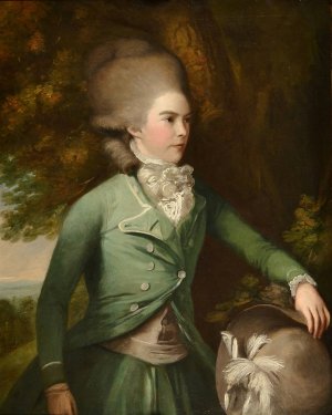 Jane Duchess Of Gordon In Green Riding Dress by Daniel Gardner Oil Painting