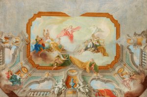 Apollo with the Muses - Project for a Plafond by Daniel Gran Oil Painting