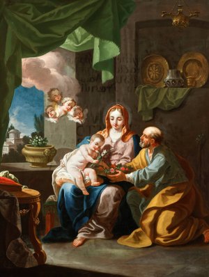 Die Heilige Familie by Daniel Gran Oil Painting