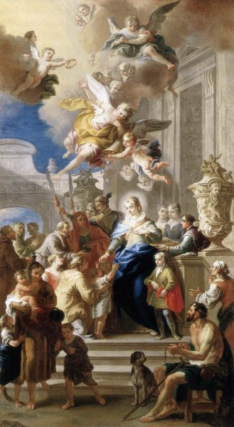 Main Product Photo of St Elizabeth Distributing Alms Painting by Daniel Gran