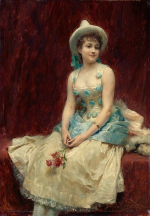 Pierrette by Daniel Hernandez Morillo Oil Painting