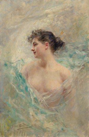 The Model by Daniel Hernandez Morillo Oil Painting