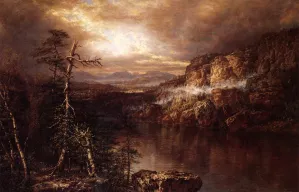 Lake Minnewaska After Showers Oil painting by Daniel Hernandez