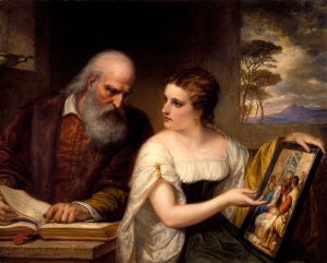 Philosophy and Christian Art by Daniel Huntington Oil Painting