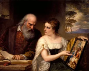 Philosophy and Christian Art by Daniel Huntington Oil Painting