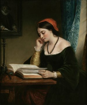 The Fair Student by Daniel Huntington Oil Painting
