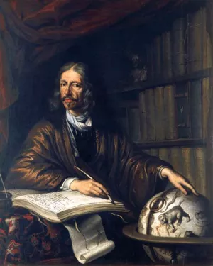 Johannes Hevelius, Astronomer by Daniel II Schultz - Oil Painting Reproduction