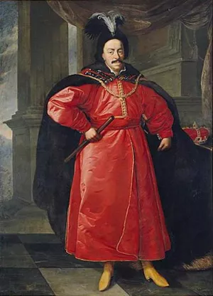 King John Casimir II in Polish Costume by Daniel II Schultz Oil Painting