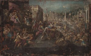 Abduction of the Sabine women by Daniel Kondratowicz Oil Painting