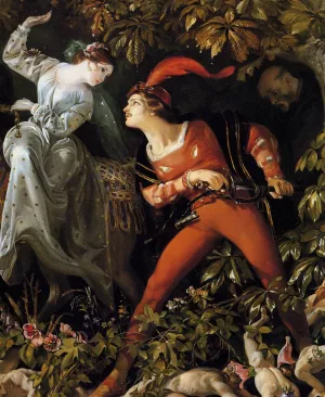 A Scene from 'Undine' (detail) by Daniel Maclise Oil Painting