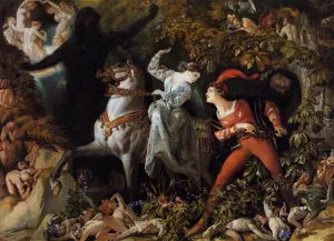 A Scene from 'Undine' by Daniel Maclise Oil Painting