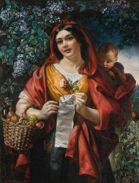 Main Product Photo of The Ballad Seller  Painting by Daniel Maclise