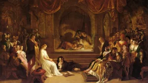 The Play Scene from Hamlet by Daniel Maclise - Oil Painting Reproduction