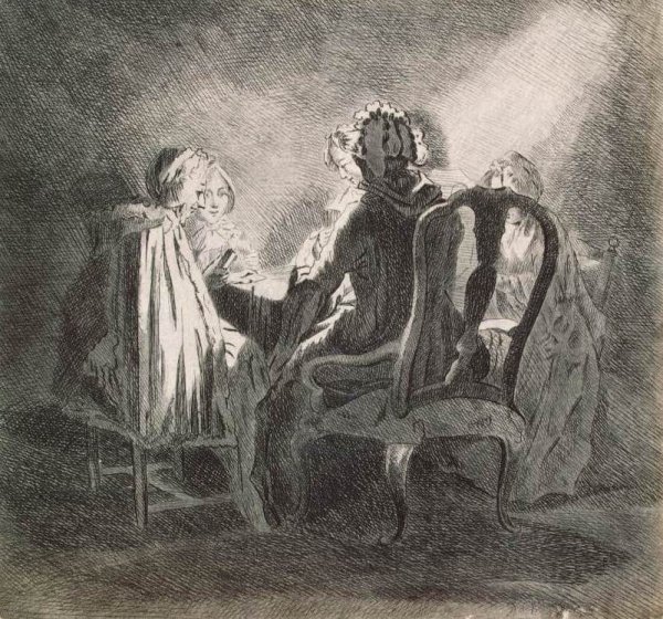 Main Product Photo of Cardplayers at a Large Table Painting by Daniel Nikolaus Chodowiecki