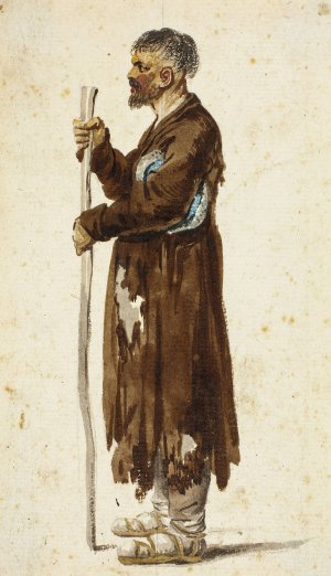 Russian Peasant by Daniel Nikolaus Chodowiecki Oil Painting