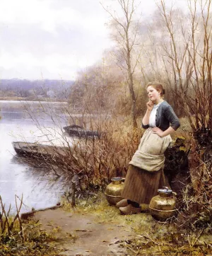 A Lovely Thought painting by Daniel Ridgway Knight
