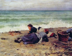 Etretat Sur Mer by Daniel Ridgway Knight Oil Painting
