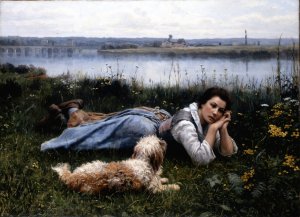 Reverie by Daniel Ridgway Knight Oil Painting