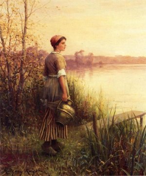 The Golden Sunset by Daniel Ridgway Knight Oil Painting
