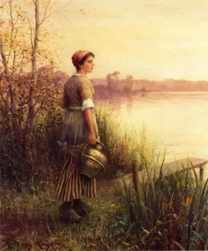 The Golden Sunset Oil painting by Daniel Ridgway Knight
