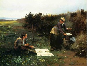 The Honeymoon Breakfast by Daniel Ridgway Knight Oil Painting