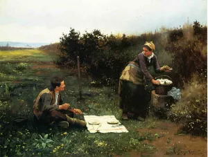 The Honeymoon Breakfast by Daniel Ridgway Knight - Oil Painting Reproduction