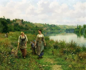The Seine at Vernon Oil painting by Daniel Ridgway Knight