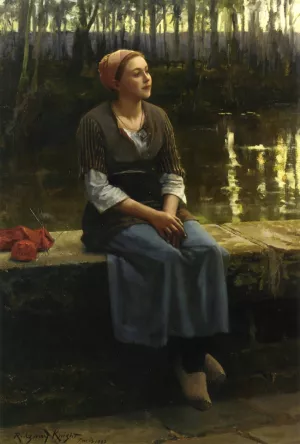 The Stroller by Daniel Ridgway Knight Oil Painting
