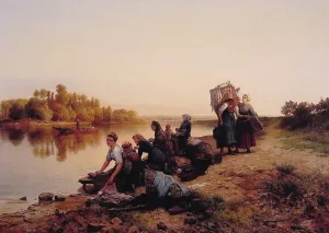 Wash Day by Daniel Ridgway Knight Oil Painting