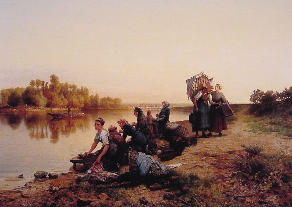 Main Product Photo of Wash Day Painting by Daniel Ridgway Knight