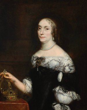 Portrait of Marie Louise Gonzaga by Daniel Schultz Oil Painting