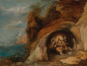 Landscape With Temptation Of St. Anthony by Daniel Seghers Oil Painting