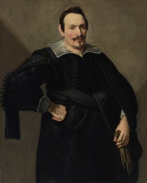Mantua Portrait Of A Nobleman by Daniel Van Den Dyck Oil Painting