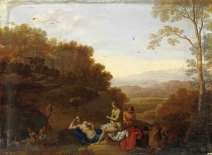 The Bath Of Diana by Daniel Vertangen Oil Painting