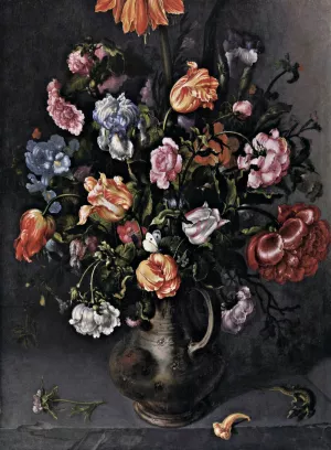 A Vase with Flowers by Daniel Vosmaer - Oil Painting Reproduction
