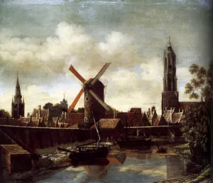 The Harbour of Delft by Daniel Vosmaer Oil Painting