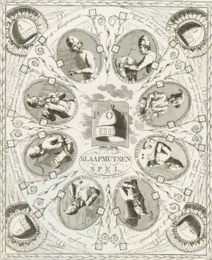Slaapmutsen - spel by Daniel Willem Stoopendaal Oil Painting