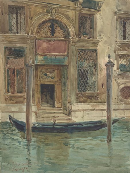 Portal Of A Venetian Palace  by Daniele Bucciarelli - Hand-Painted Oil Painting Reproduction